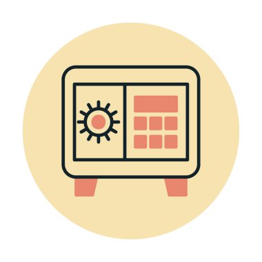 Güvenli kutu vektör çizimi tasarımı