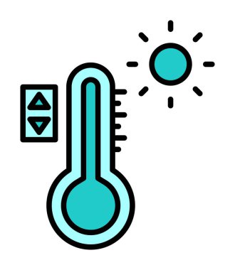 Sıcaklık Denetim simgesi, vektör resimleme 