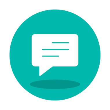 Basit sohbet simgesi, konuşma balonu, vektör illüstrasyonu