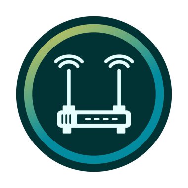 wifi sinyali, Router Aygıt vektör illüstrasyon tasarımı