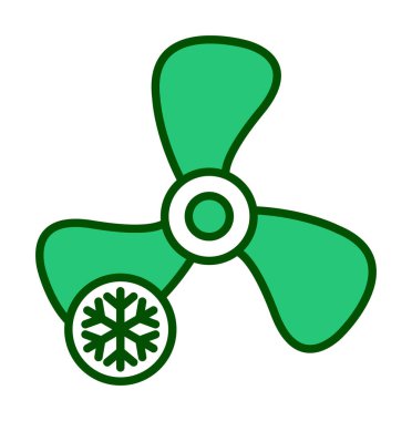 düz basit hayran simgesi illüstrasyonu 