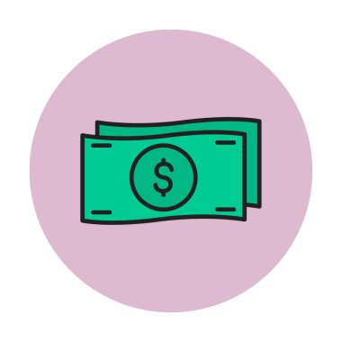 para ve para simgesi, vektör illüstrasyonu basit tasarım