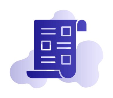 belge web simgesi, vektör illüstrasyonu