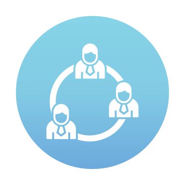 Takım iş web simgesi, vektör çizim