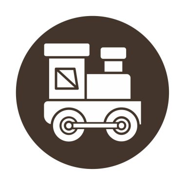 Tren oyuncağı simgesinin vektör illüstrasyonu
