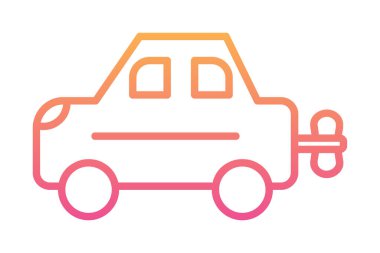 Araç Oyuncağı simgesi arka planda izole edildi