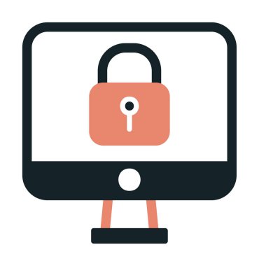 Beyaz arkaplanda asma kilit vektör çizimi