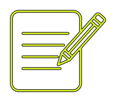 Kağıt Düzenleme. Web simgesi basit illüstrasyon