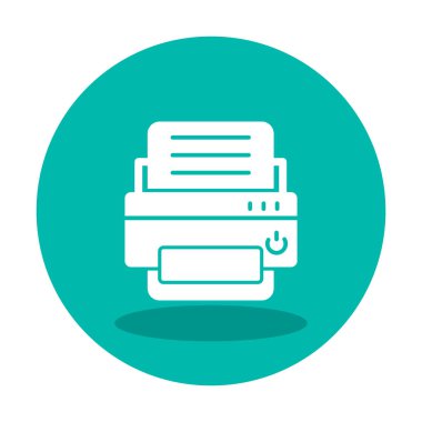 yazıcı simgesi web basit illüstrasyon