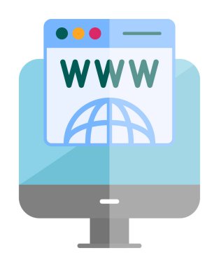 Alan Adı Kayıt Web simgesi vektör illüstrasyonu