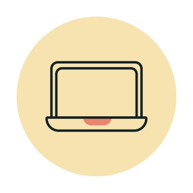 dizüstü bilgisayar simgesi, vektör illüstrasyonu basit tasarım 