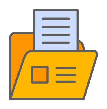 klasör renkli vektör simgesi 