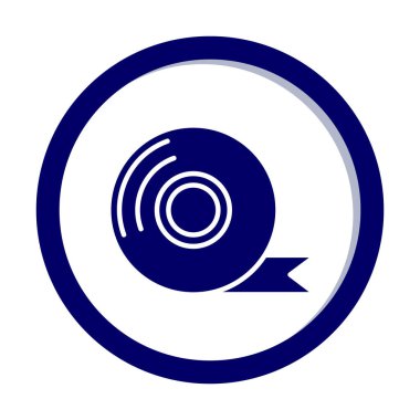 Yapışkan bant vektör düz simge tasarımı 