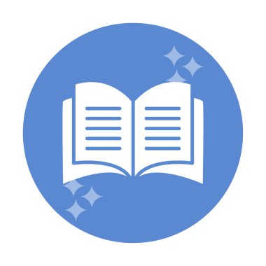 Basit Açık Kitap simgesi, vektör illüstrasyonu