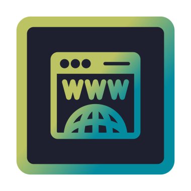 Basit web sitesi arayüzü simgesi, vektör illüstrasyonu