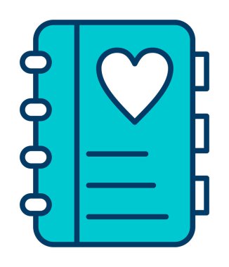 not defteri simgesi soyut arkaplan vektöründe izole edildi