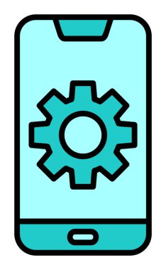 Mobil Ayar Simge vektör çizimi