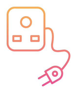 Fiş ve Soket, web simgesi basit tasarım 