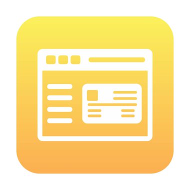 Basit Web Ödeme simgesi, vektör illüstrasyonu