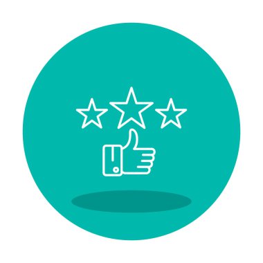 derecelendirme vektörü renk çizgisi simgesi 