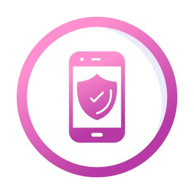 Güvenlik Düz simgesi, Kalkanlı Telefon 