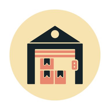 Web için depo vektör simgesinin basit illüstrasyonu