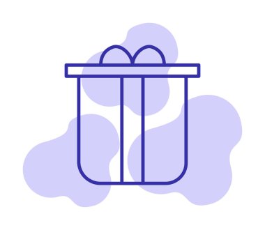 hediye kutusu simgesi, vektör illüstrasyonu  