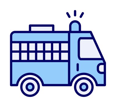 Van düz vektör simgesi