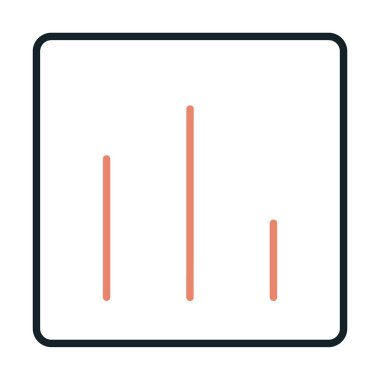 Basit iş ekonomisi grafik simgesi, vektör illüstrasyonu