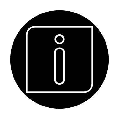 bilgi simgesi. bu daire beyaz bir arkaplanda izole edilmiş 