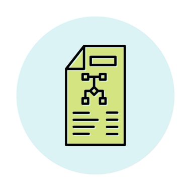 Dosya vektör simgesini çalıştır. Yazdırma, mobil ve web uygulamaları için kullanılabilir.