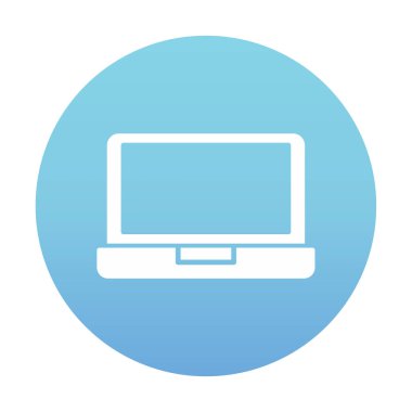 dizüstü bilgisayar simgesi, vektör illüstrasyonu basit tasarım 