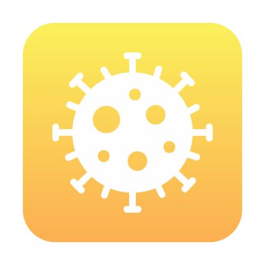 Basit korona virüsü pandemik simgesi 