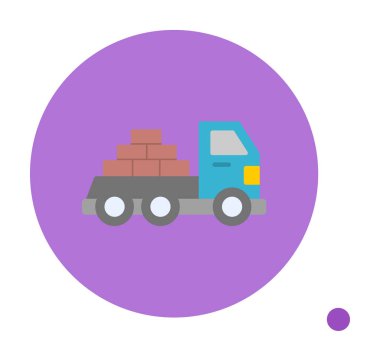 Vektör Tasarımı Teslimat Kamyonu Simgesi Biçimi