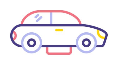 - Araba. Web simgesi basit illüstrasyon 