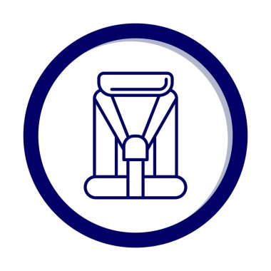 Araba Koltuğu bebek simgesinin vektör illüstrasyonu