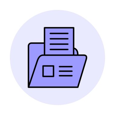 klasör renkli vektör simgesi 