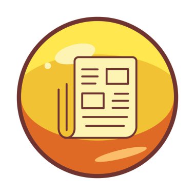 Haber kağıdı simgesi, vektör illüstrasyonu basit tasarım