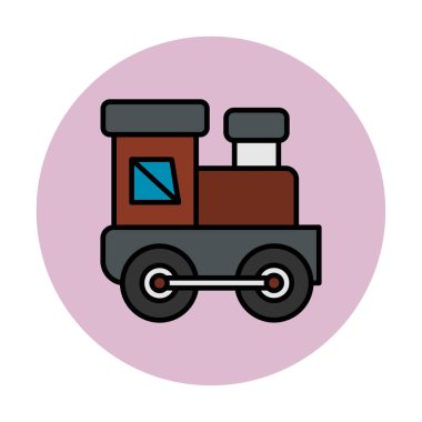 Tren oyuncağı simgesinin vektör illüstrasyonu