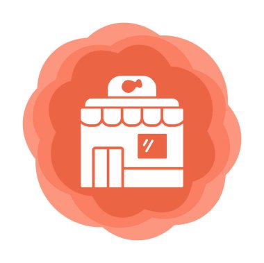 Resturant ağ simgesi, vektör illüstrasyonu