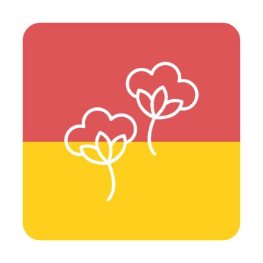 Pamuk çiçeklerinin basit web çizimi