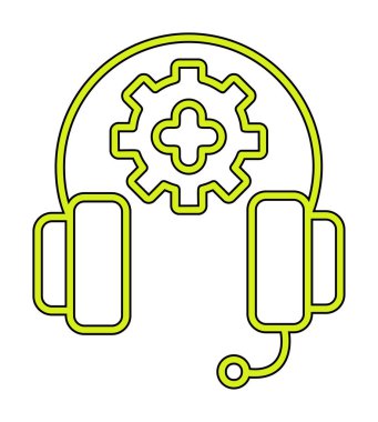 ikon vektör illüstrasyonunu destekle