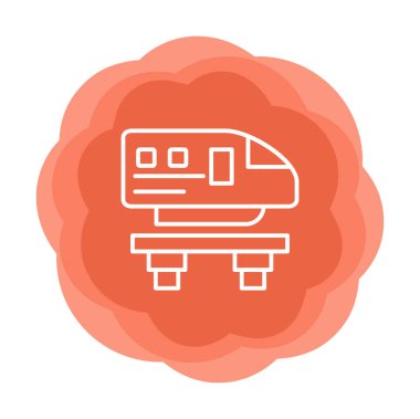 Monoray yaratıcı ikonu. Işınlama simgeleri koleksiyonu. İzole edilmiş Raylı İşareti 