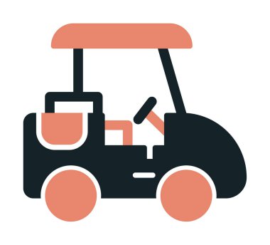 Golf Caddy simgesi, vektör illüstrasyonu