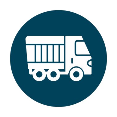 Web ve mobil uygulama tasarımınız için kamyon simgesi vektörü, kamyon logosu konsepti