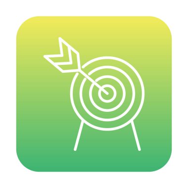 Basit hedef simgesi, hedef, vektör illüstrasyonu