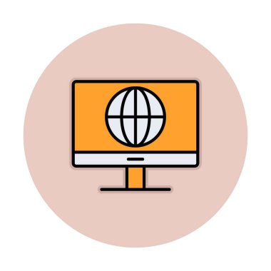 İnternet simgesi vektör illüstrasyonu