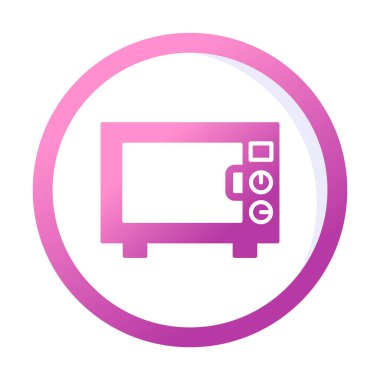 mikrodalga simgesi, vektör illüstrasyonu basit tasarım