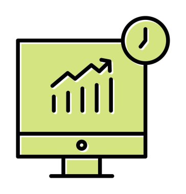 Stocks Analitik Modern Simgesinin vektör çizimi                   