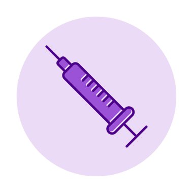 Enjeksiyon Virüsü simgesinin vektör çizimi